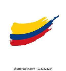 Colombia flag, vector illustration