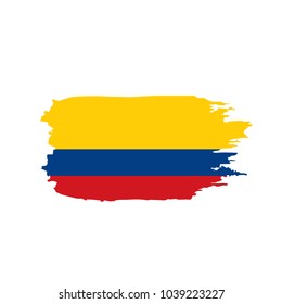 Colombia flag, vector illustration