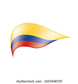 Colombia flag, vector illustration