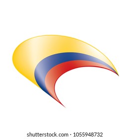 Colombia flag, vector illustration