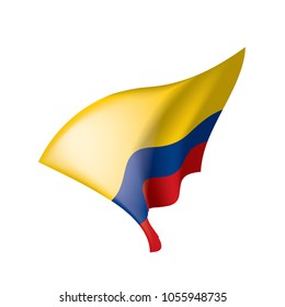 Colombia flag, vector illustration
