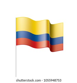 Colombia flag, vector illustration
