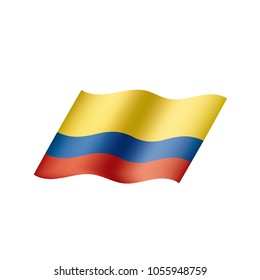 Colombia flag, vector illustration