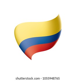 Colombia flag, vector illustration