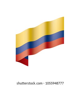 Colombia flag, vector illustration