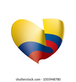 Colombia flag, vector illustration