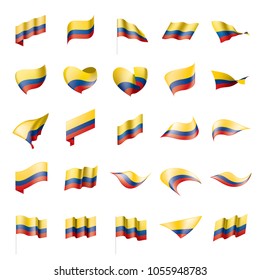 Colombia flag, vector illustration