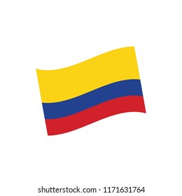 Colombia flag, vector illustration