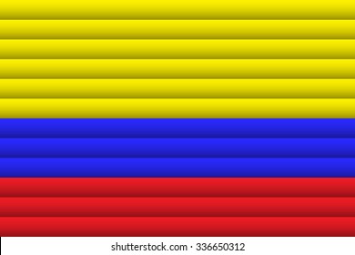 Colombia Flag. Vector Illustration.