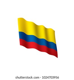 Colombia flag, vector illustration on a white background