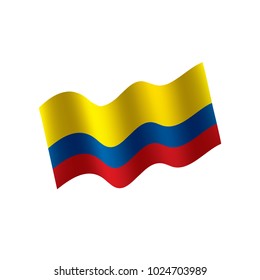 Colombia flag, vector illustration on a white background