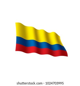 Colombia flag, vector illustration on a white background