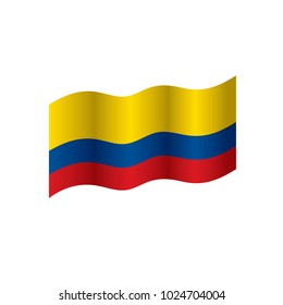 Colombia flag, vector illustration on a white background