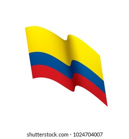 Colombia flag, vector illustration on a white background