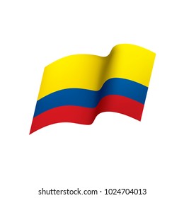 Colombia flag, vector illustration on a white background