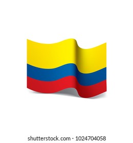 Colombia flag, vector illustration on a white background