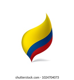 Colombia flag, vector illustration on a white background