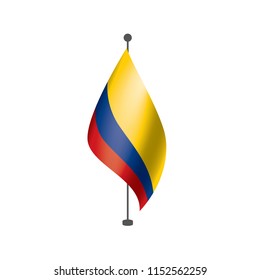 Colombia flag, vector illustration on a white background