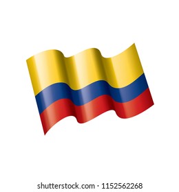 Colombia flag, vector illustration on a white background