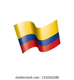 Colombia flag, vector illustration on a white background