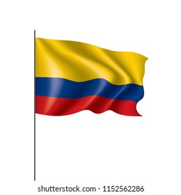 Colombia flag, vector illustration on a white background