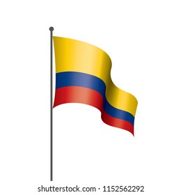 Colombia flag, vector illustration on a white background