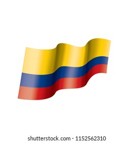 Colombia flag, vector illustration on a white background