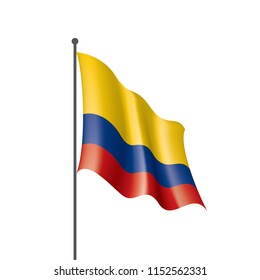 Colombia flag, vector illustration on a white background