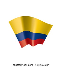Colombia flag, vector illustration on a white background