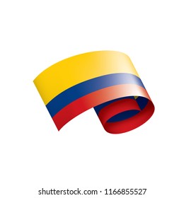 Colombia flag, vector illustration on a white background