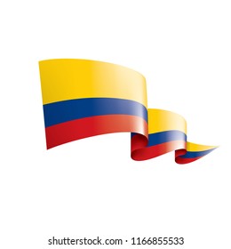 Colombia flag, vector illustration on a white background