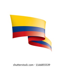 Colombia flag, vector illustration on a white background