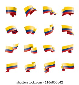 Colombia flag, vector illustration on a white background