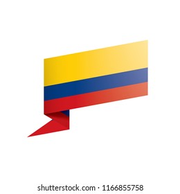 Colombia flag, vector illustration on a white background