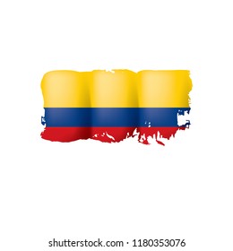 Colombia flag, vector illustration on a white background.