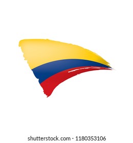 Colombia flag, vector illustration on a white background.