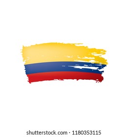 Colombia flag, vector illustration on a white background.