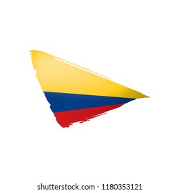 Colombia flag, vector illustration on a white background.