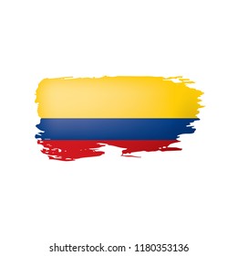 Colombia flag, vector illustration on a white background.