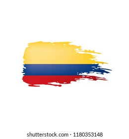 Colombia flag, vector illustration on a white background.