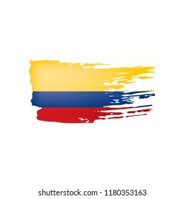 Colombia flag, vector illustration on a white background.