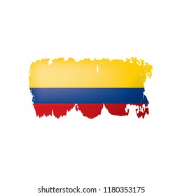 Colombia flag, vector illustration on a white background.