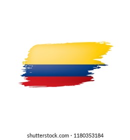 Colombia flag, vector illustration on a white background.
