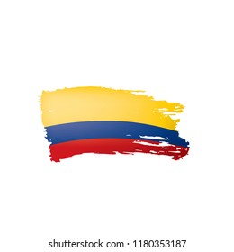 Colombia flag, vector illustration on a white background.