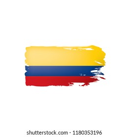 Colombia flag, vector illustration on a white background.