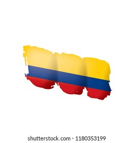 Colombia flag, vector illustration on a white background.