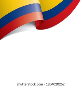 Colombia flag, vector illustration on a white background