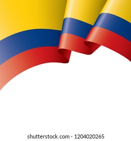 Colombia flag, vector illustration on a white background