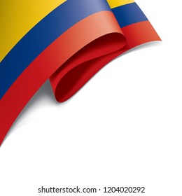 Colombia flag, vector illustration on a white background