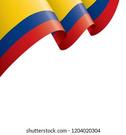 Colombia flag, vector illustration on a white background